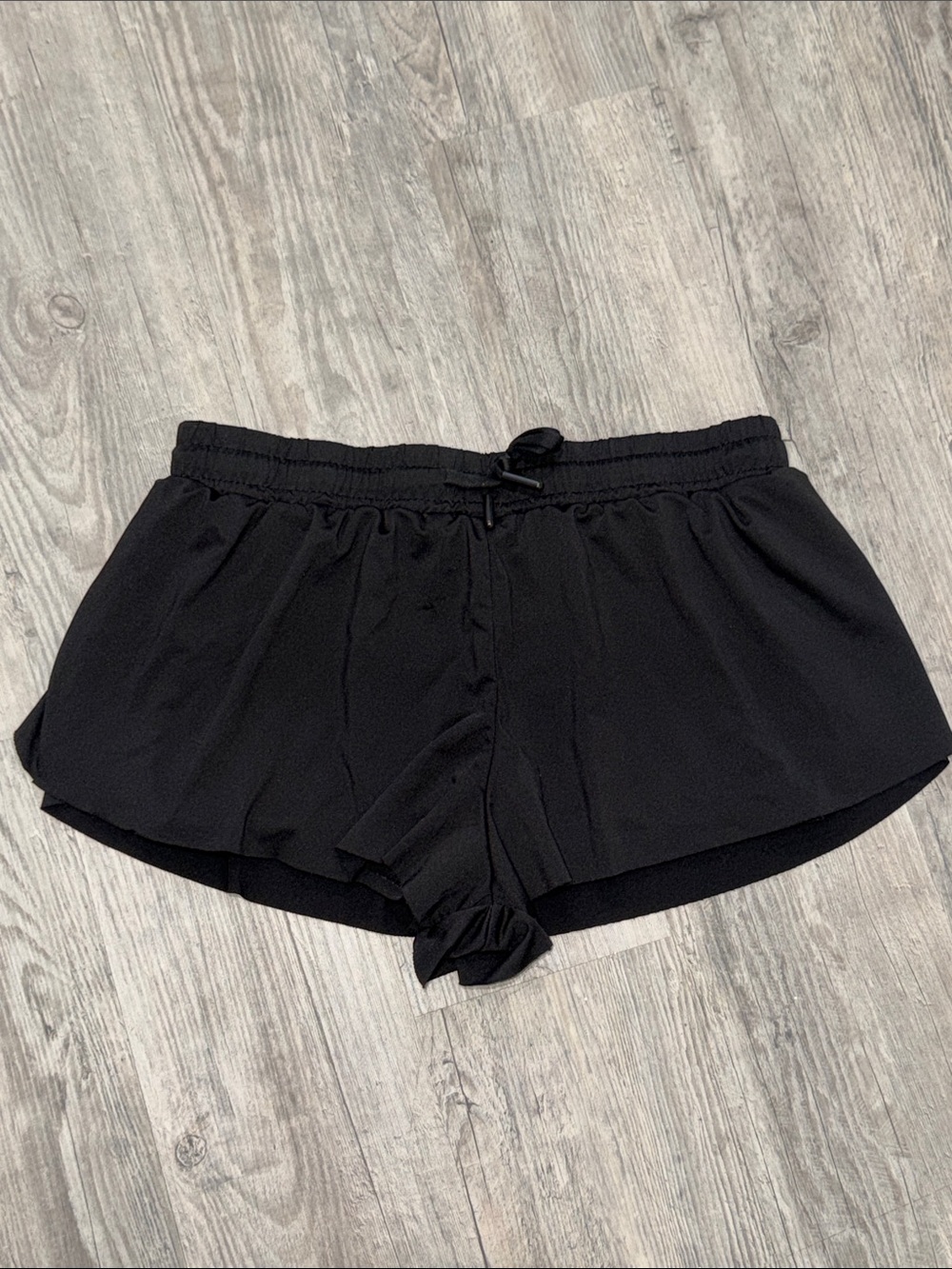 Youth Black Active Flowy Shorts - Lightweight Drawstring